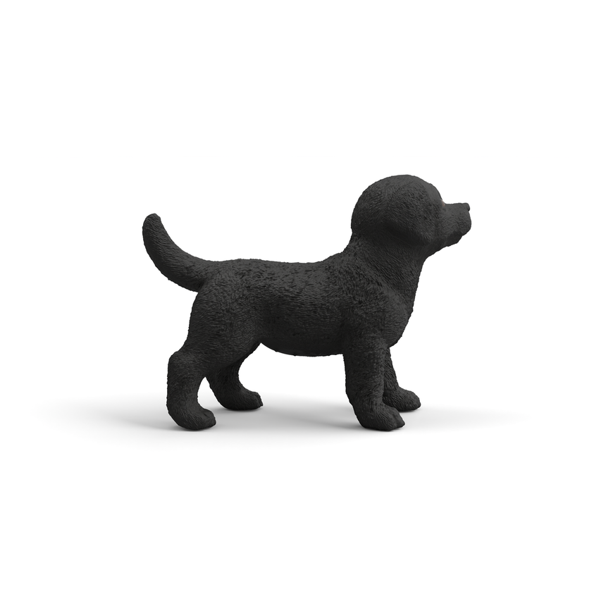 Schleich Black Labrador Retriever Puppy toy figure alternate view