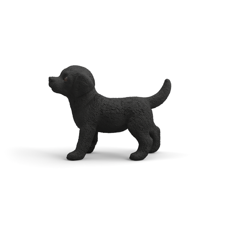 Schleich Black Labrador Retriever Puppy toy figure side view