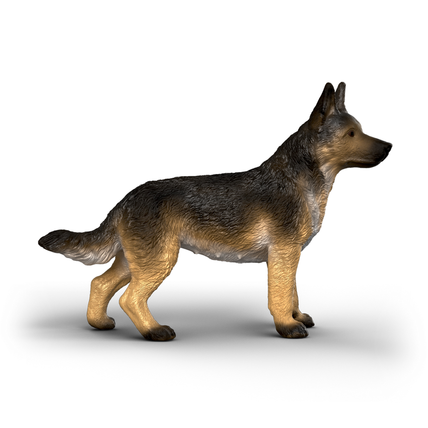 Schleich German Shepherd Female toy figure side view