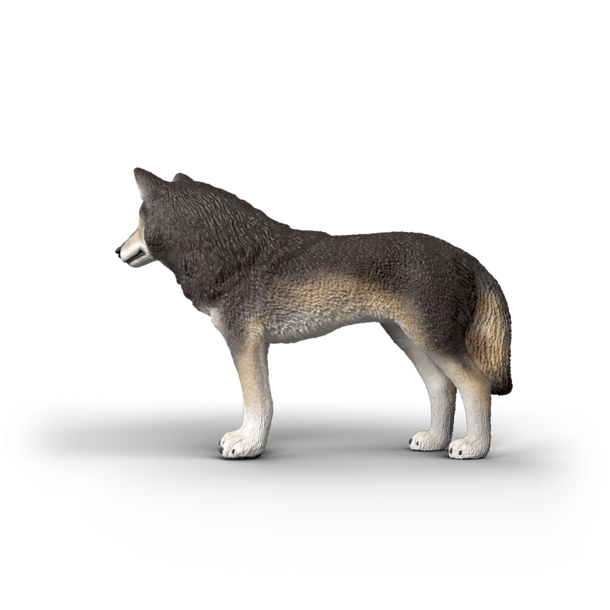 Schleich Wolf toy figure side view