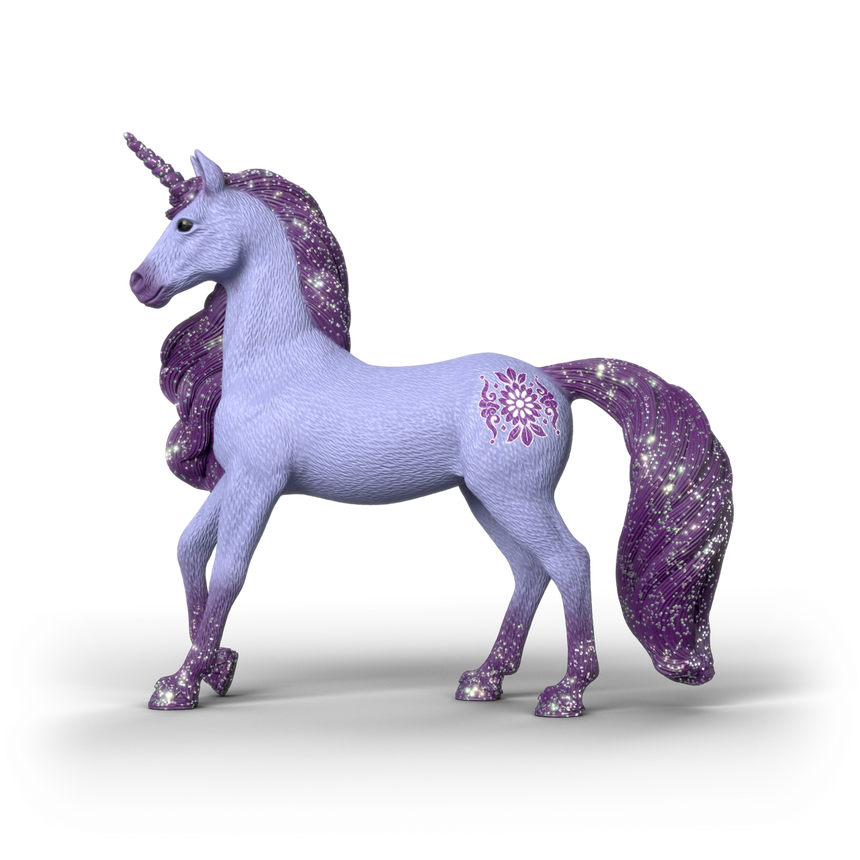 Schleich Unicorn Stallion Orchid toy figure alternate view