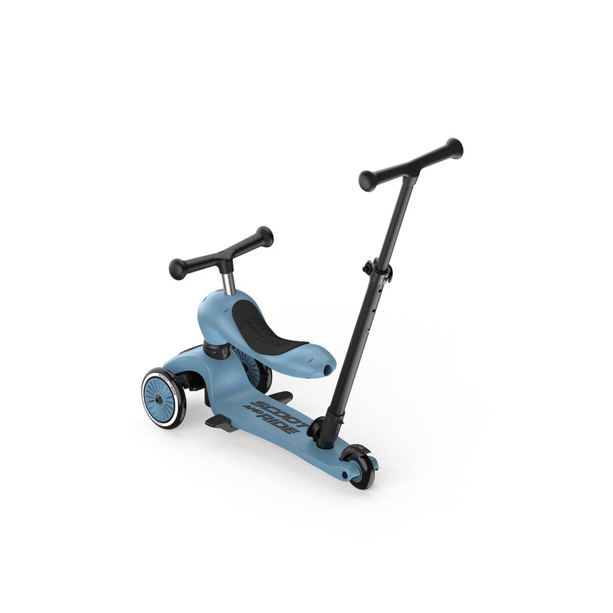 Scoot & Ride Highwaykick 1 Push & Go 2-in-1 kids scooter in Steel – view 5