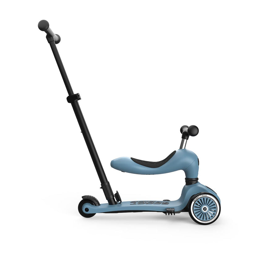 Scoot & Ride Highwaykick 1 Push & Go 2-in-1 kids scooter in Steel – view 6