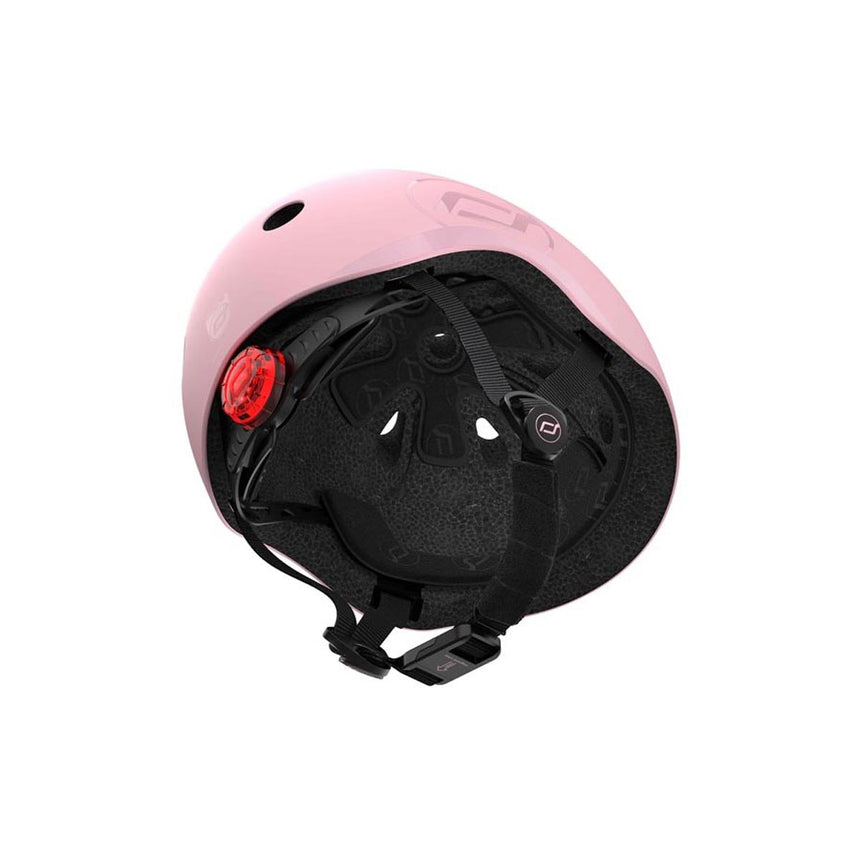 Scoot & Ride LED kids bike and scooter helmet in Rose - view 13