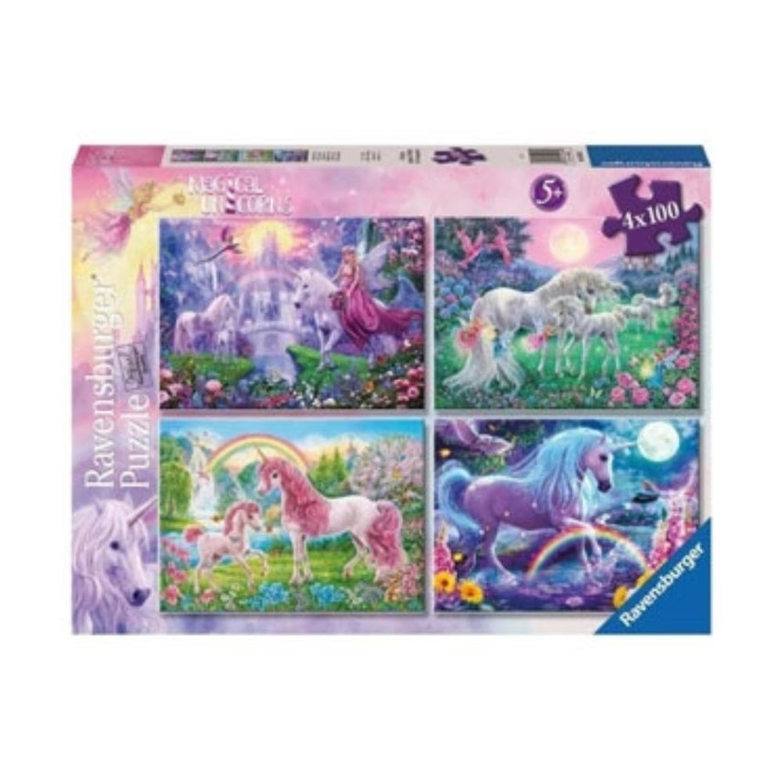 Ravensburger - Magical Unicorns Puzzle 4x100 Pieces