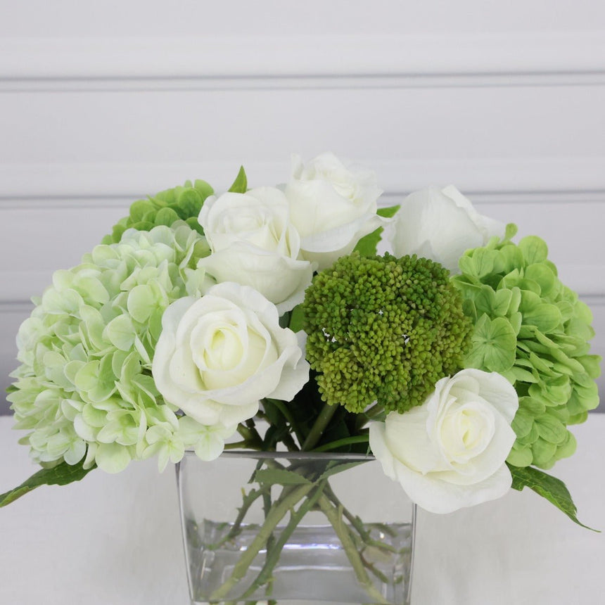 All 4 Kids Artificial Flower Bouquet Arrangements - Rose and Hydrangea