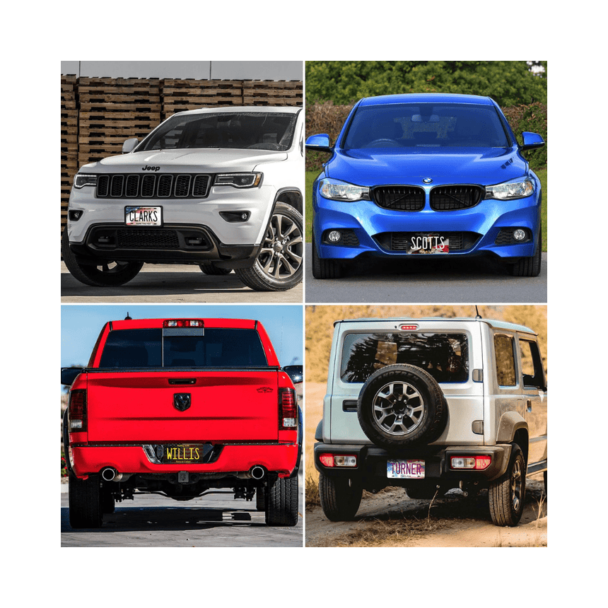 Personalized Novelty License Plate for RIde On Car
