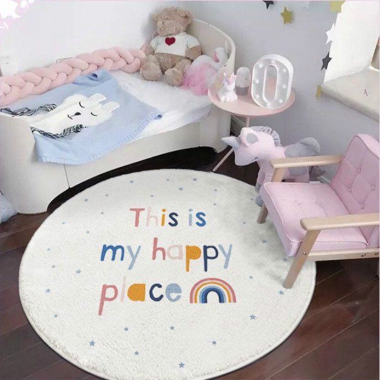 This Is My Happy Place Round Kids Rug 160cm - main image