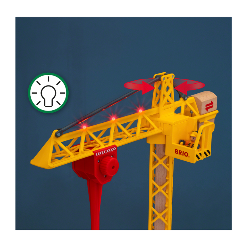 BRIO Construction Crane w Lights 5 pieces