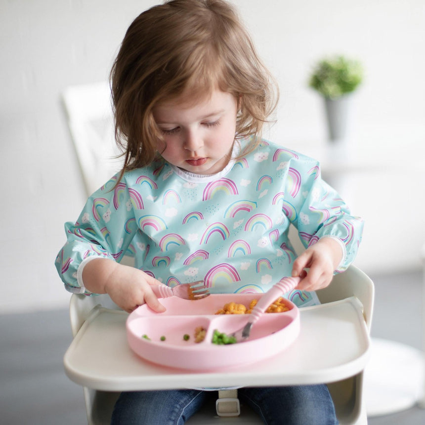 Bumkins Waterproof Sleeved Bib - Rainbows