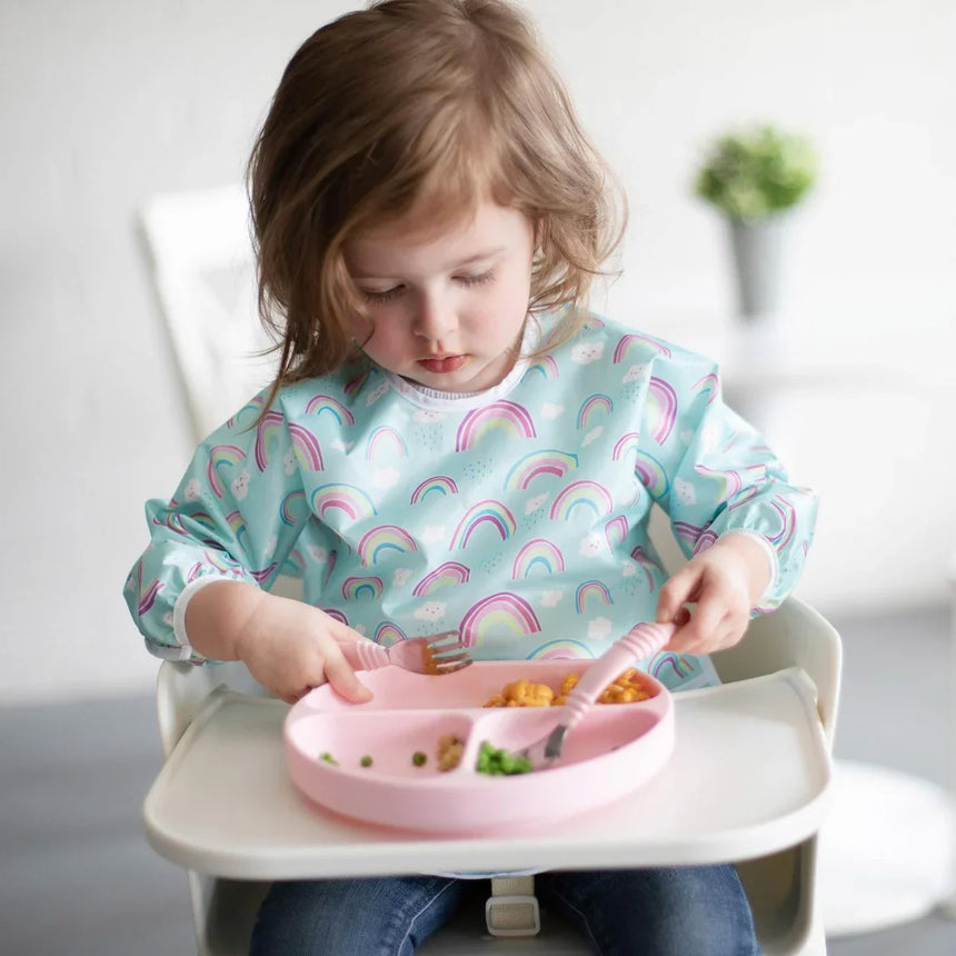 Bumkins Waterproof Sleeved Bib - Rainbows