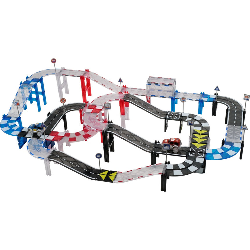 MNTL Classic Magnetic Track Car Set 101 Pcs