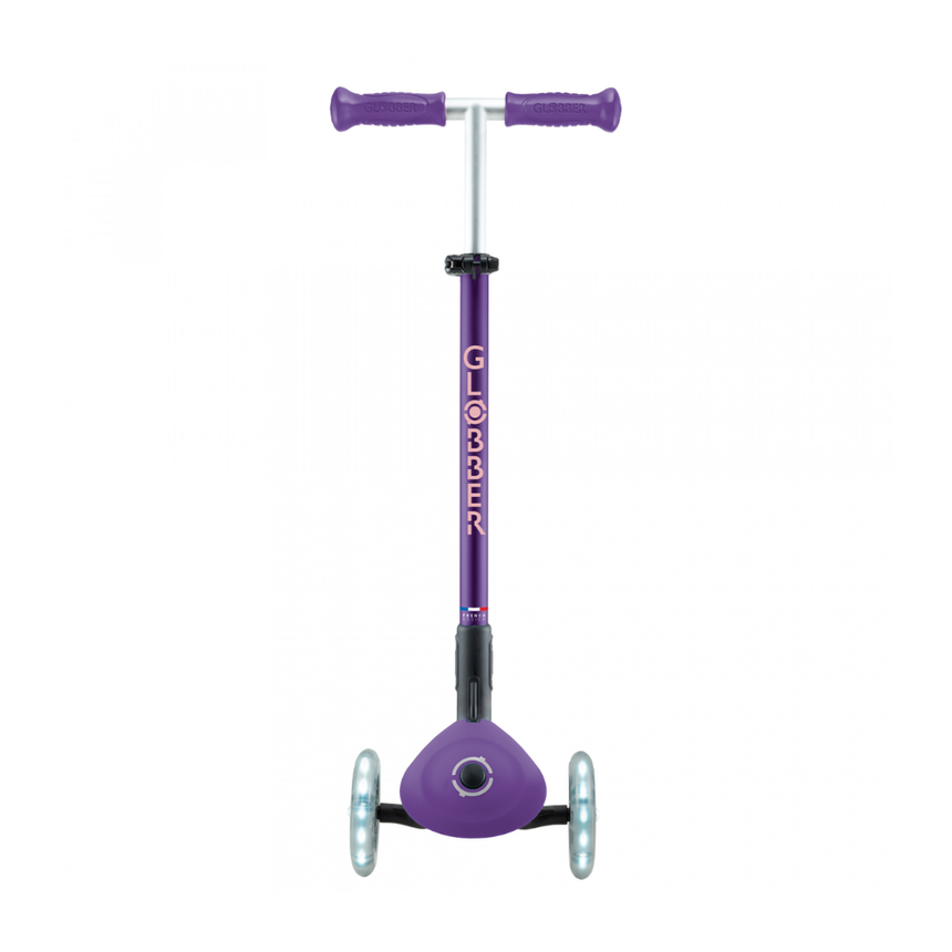 Globber Primo FOLD PLUS LIGHTS Scooter - Purple/ Pastel Pink