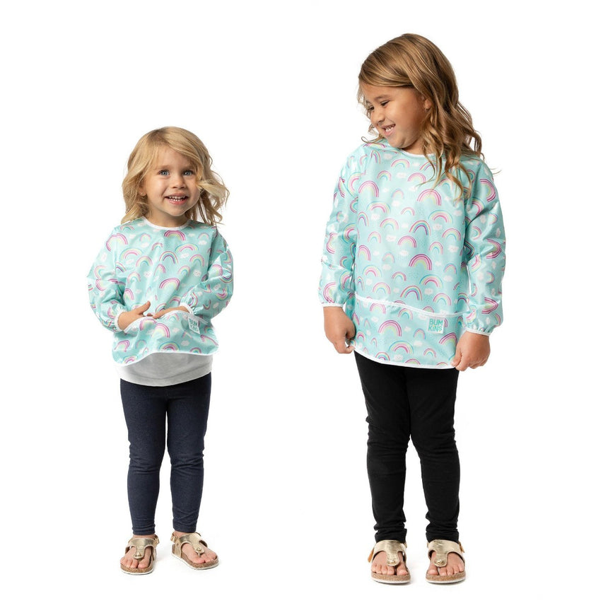 Bumkins Waterproof Sleeved Bib - Rainbows