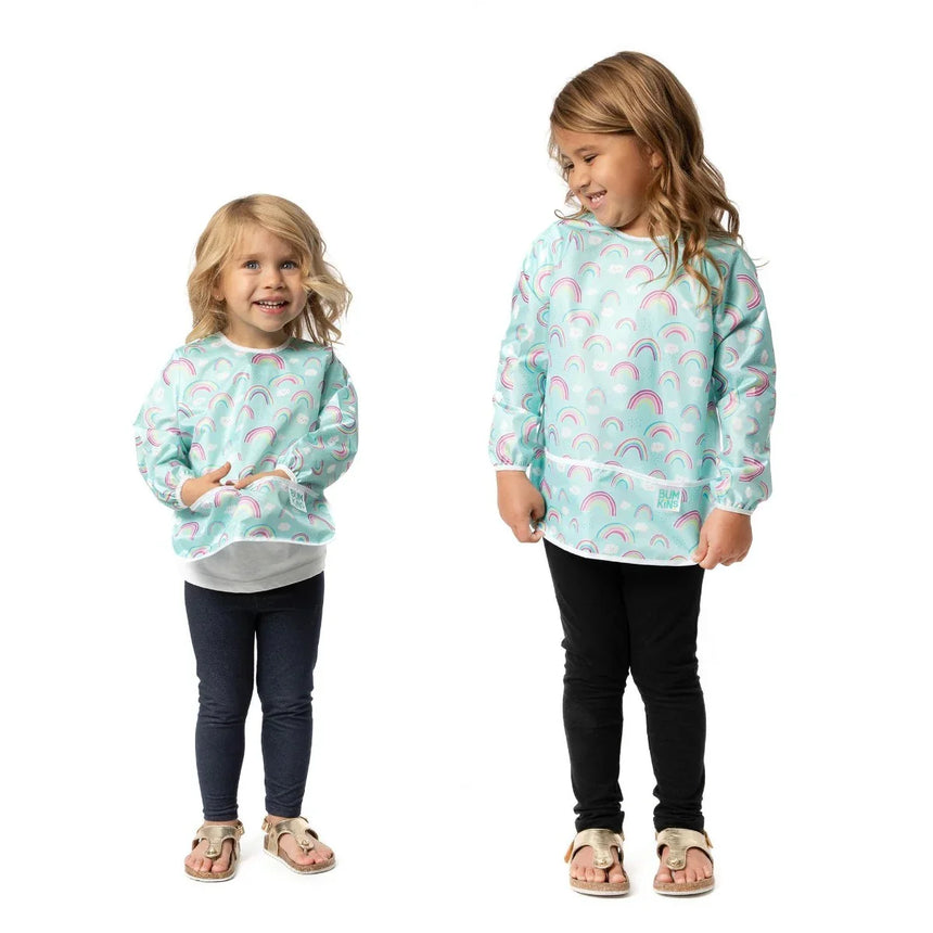 Bumkins Waterproof Sleeved Bib - Rainbows