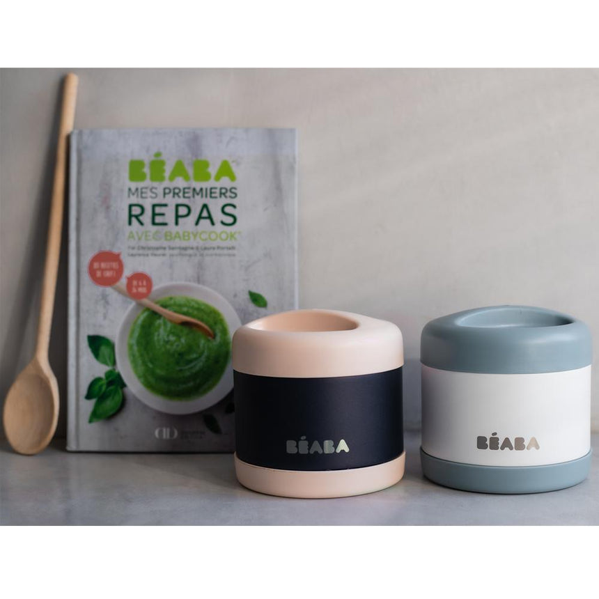 Beaba Stainless Steel Isothermal Portion 500ML - Light Pink/ Night Blue