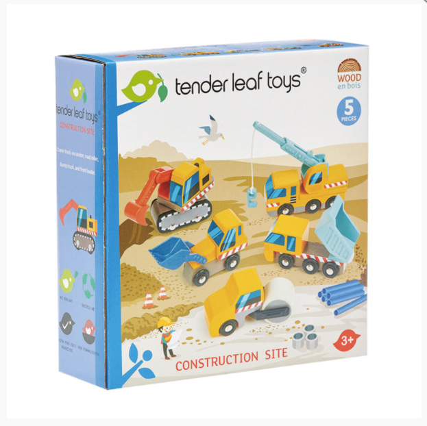 Tender Leaf Toys Wooden Construction Car Set