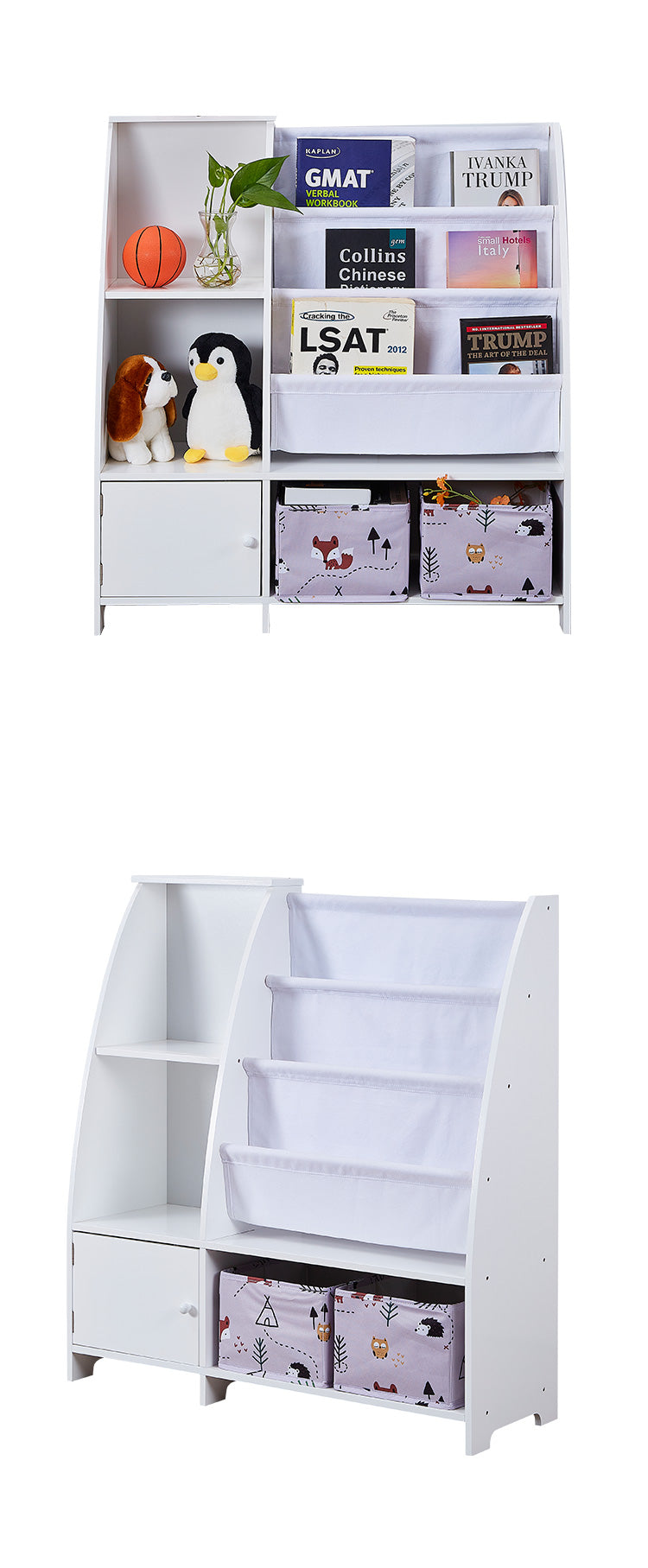 ALL 4 KIDS Victoria Kids Bookcase with Toy Storage