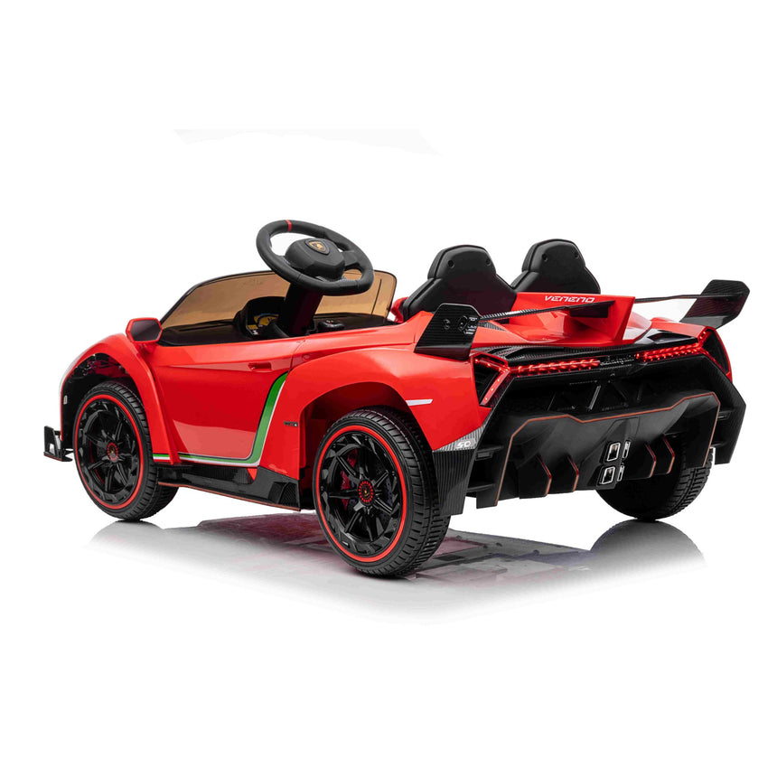 All 4 Kids Licensed Lamborghini Veneno Roadster Electrical Ride on Car - Red
