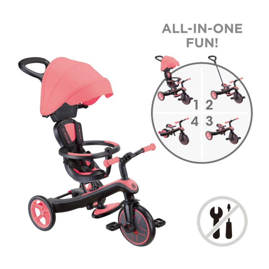 Globber Explorer Trike 4in1 - Pink