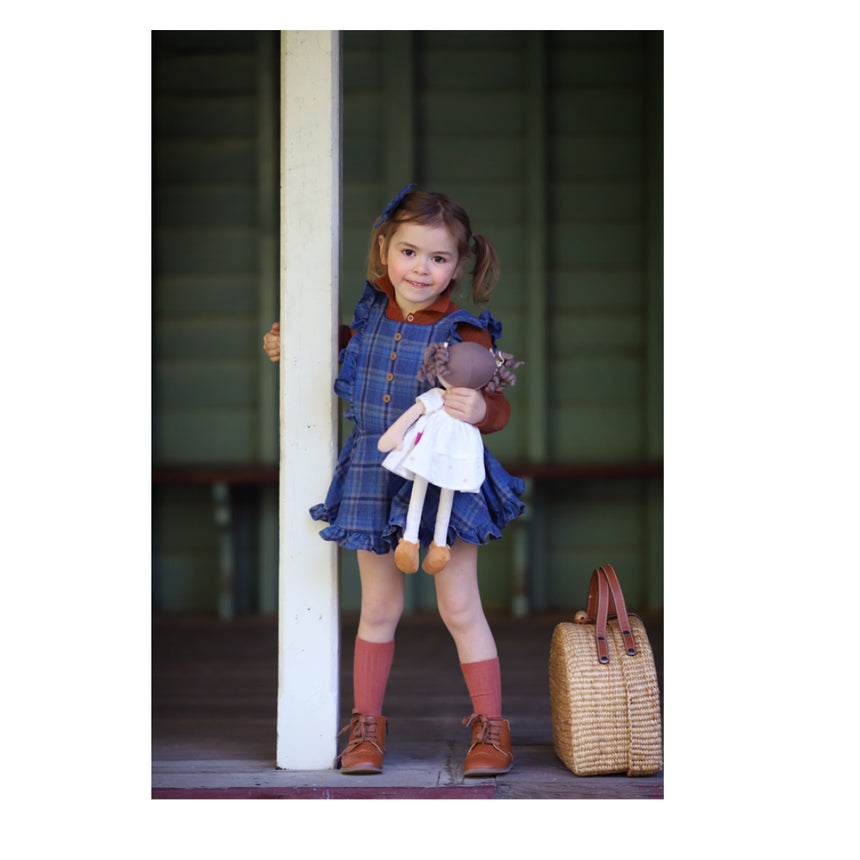 Bonikka Cecilia Linen Doll with Brown Hair