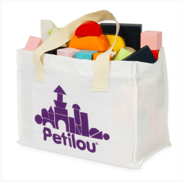 Le Toy Van Petilou 60 piece Building Blocks Set & Bag