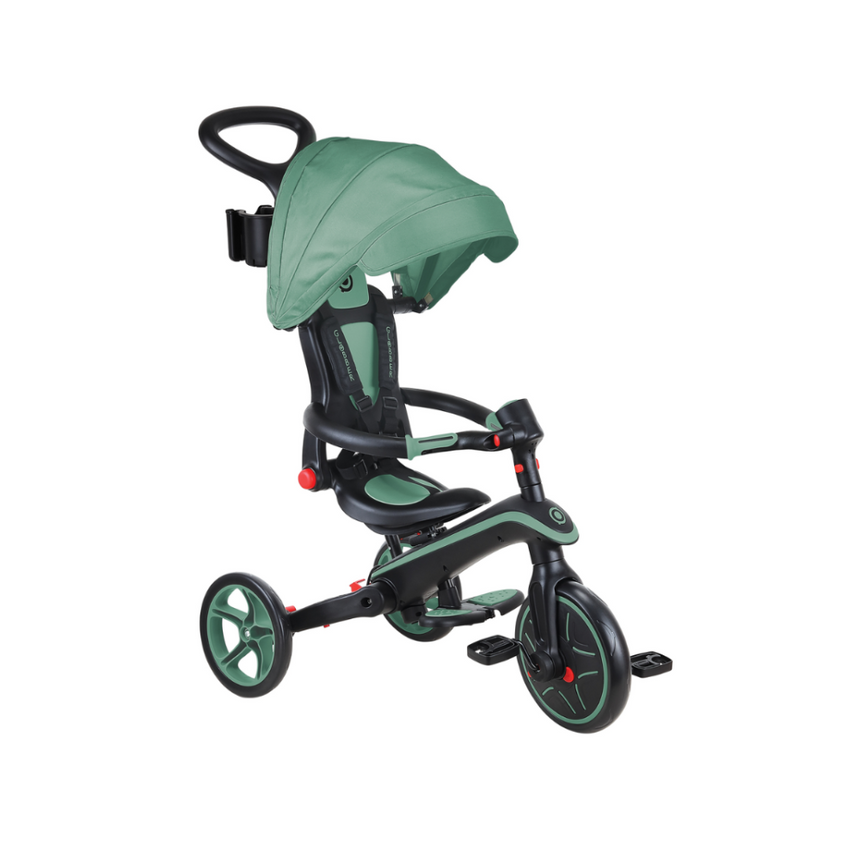 Globber EXPLORER 4 in 1 Foldable Trike - Olive