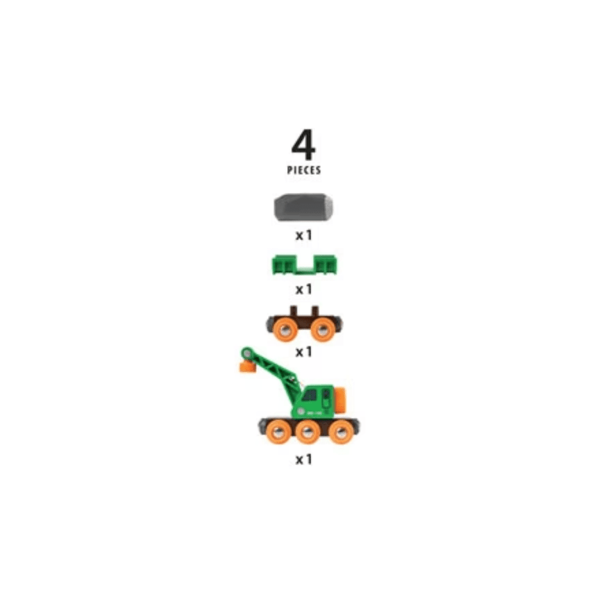 BRIO - Clever Crane Wagon 4 Pieces