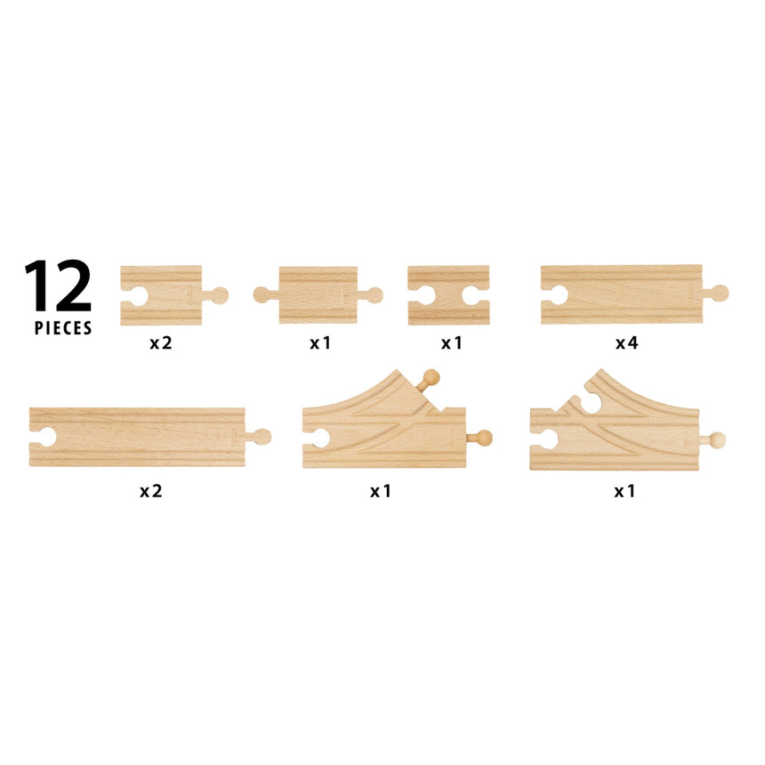BRIO Starter Track Pack 12 pieces