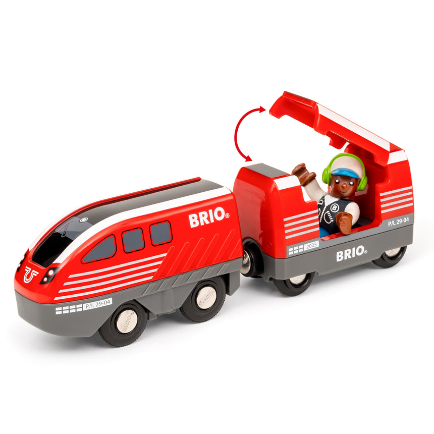 BRIO Pullback Train Set 28 pieces battery-free motorised wooden train – view 4