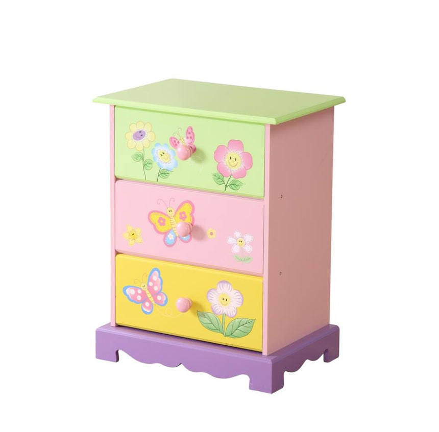ALL 4 KIDS Olivia the Fairy Girl’s 3 Drawer Bedside Table