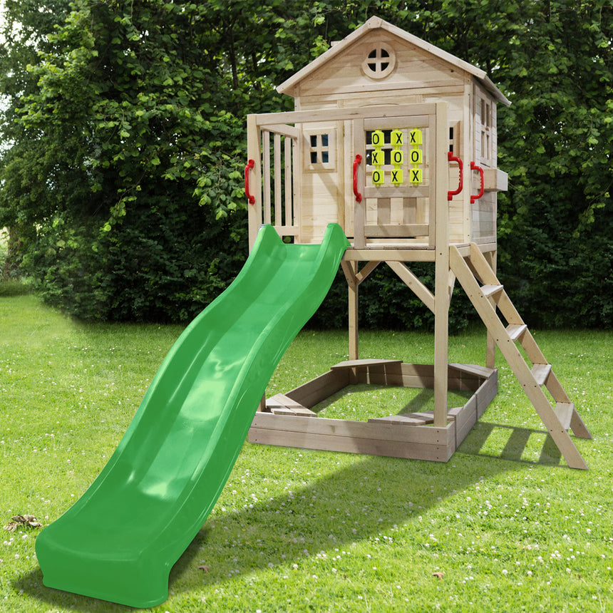 ALL 4 KIDS Aiden Huge Cubby House with Slide and Sand Pitch