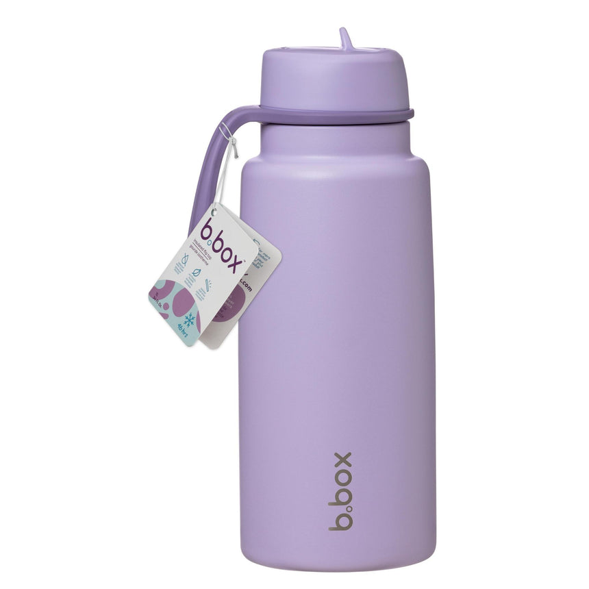 B.Box 1L Insulated Flip Top Drink Bottle - Lilac Love