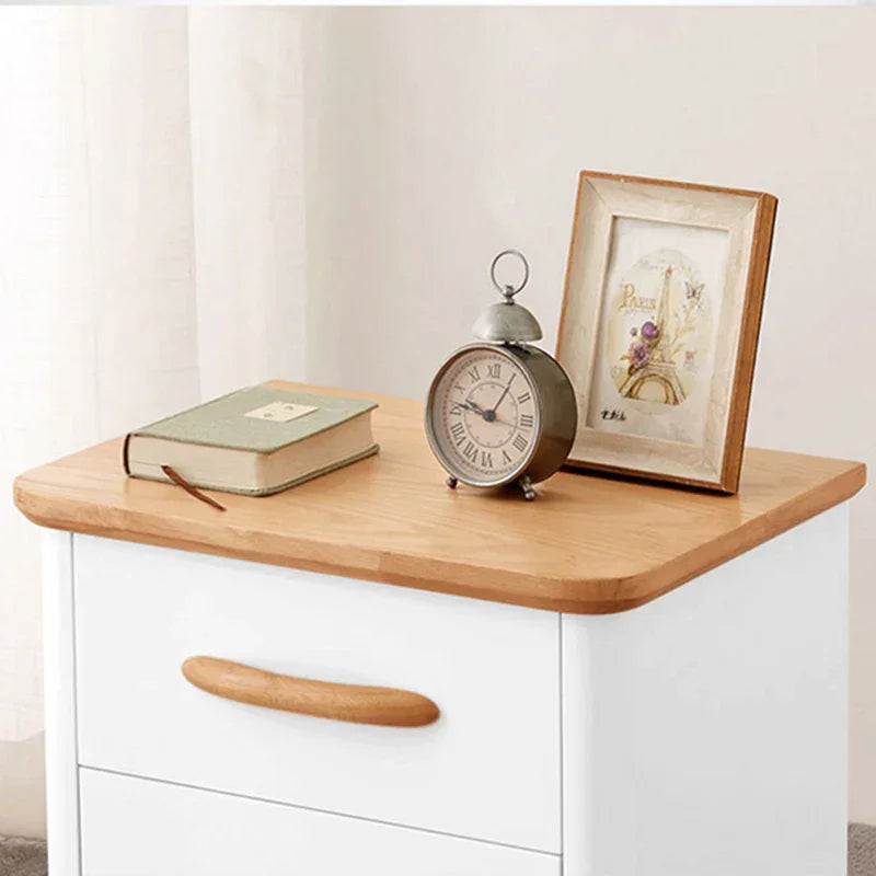 ALL 4 KIDS Ashley White Wooden Bedside Table