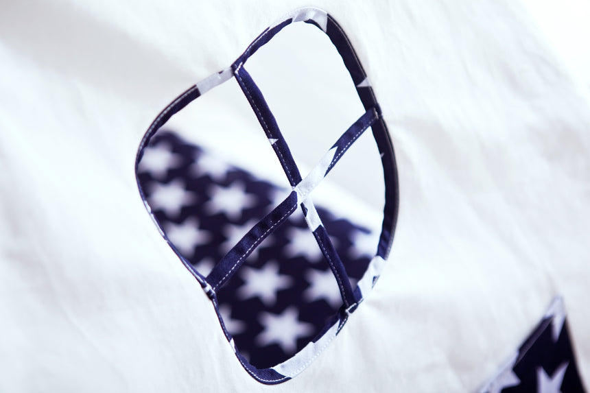 ALL 4 KIDS Liam Large Cotton Canvas Kids Blue Star Teepee Tent