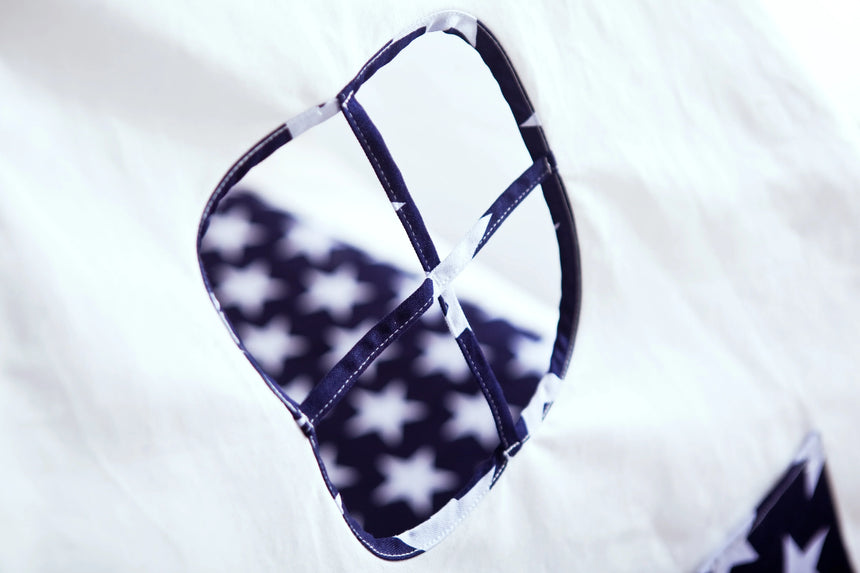 ALL 4 KIDS Liam Large Cotton Canvas Kids Blue Star Teepee Tent