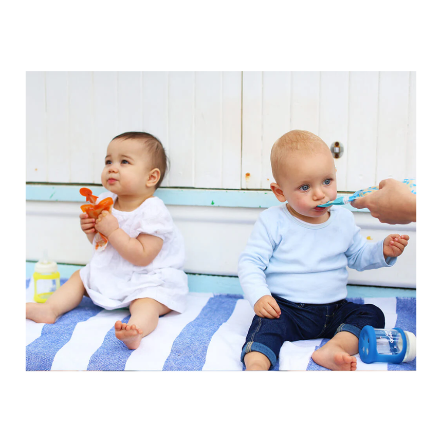 Cherub Baby Universal Silicone Food Pouch Spout Pink Orange