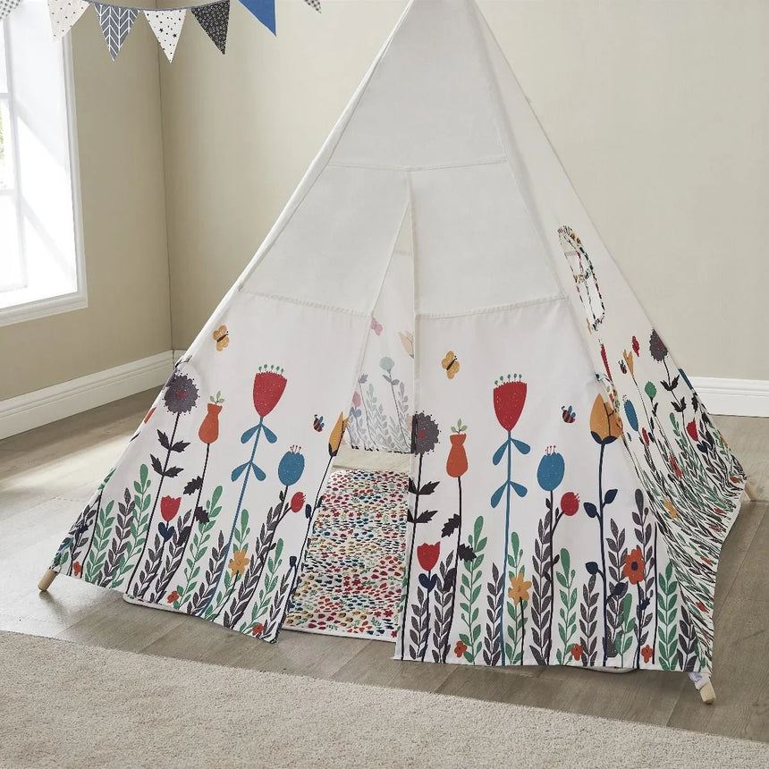 ALL 4 KIDS Camila Kids Flora Square Teepee Tent