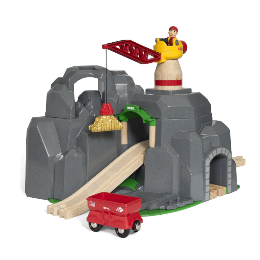 BRIO Crane and Mountain Tunnel 7 pieces