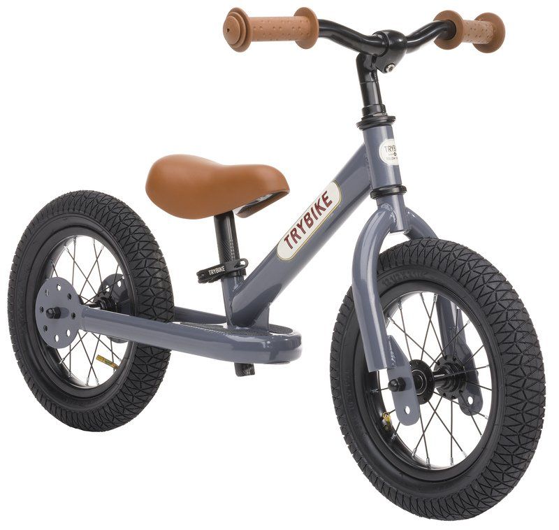Trybike 2 in 1 Steel Balance Bike and Tricycle - Vintage Grey