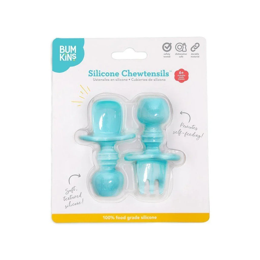Bumkins Silicone Chewtensils - Light Blue
