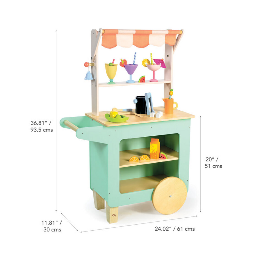 Tender Leaf Toys Pretend The Juice Bar Drinks Trolley