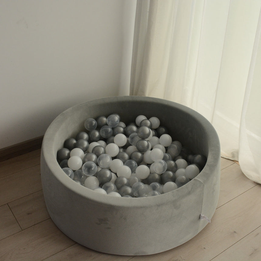 Joy Baby Alexander Grey Round Ball Pit