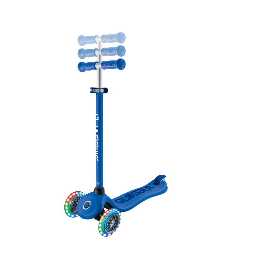 Globber Go Up Sporty Lights 360 Scooter - Navy/Dark Blue