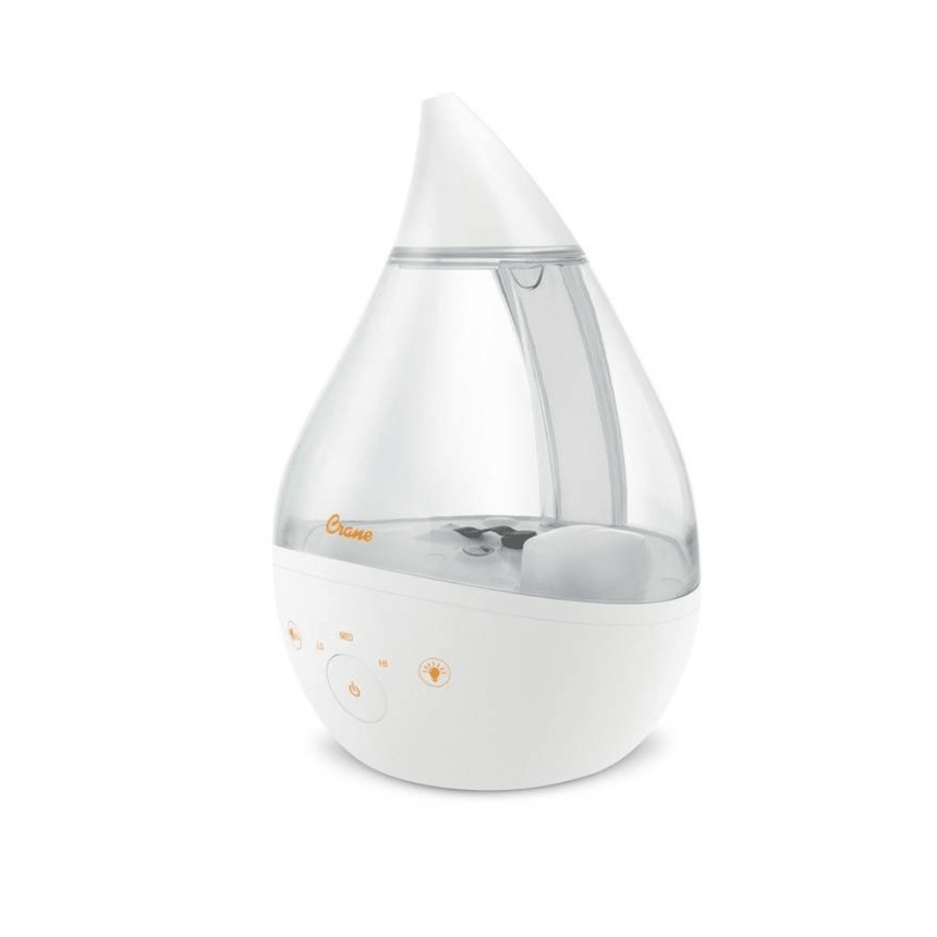 Crane 4 in 1 Top Fill Drop Humidifier w Sound Machine - Clear