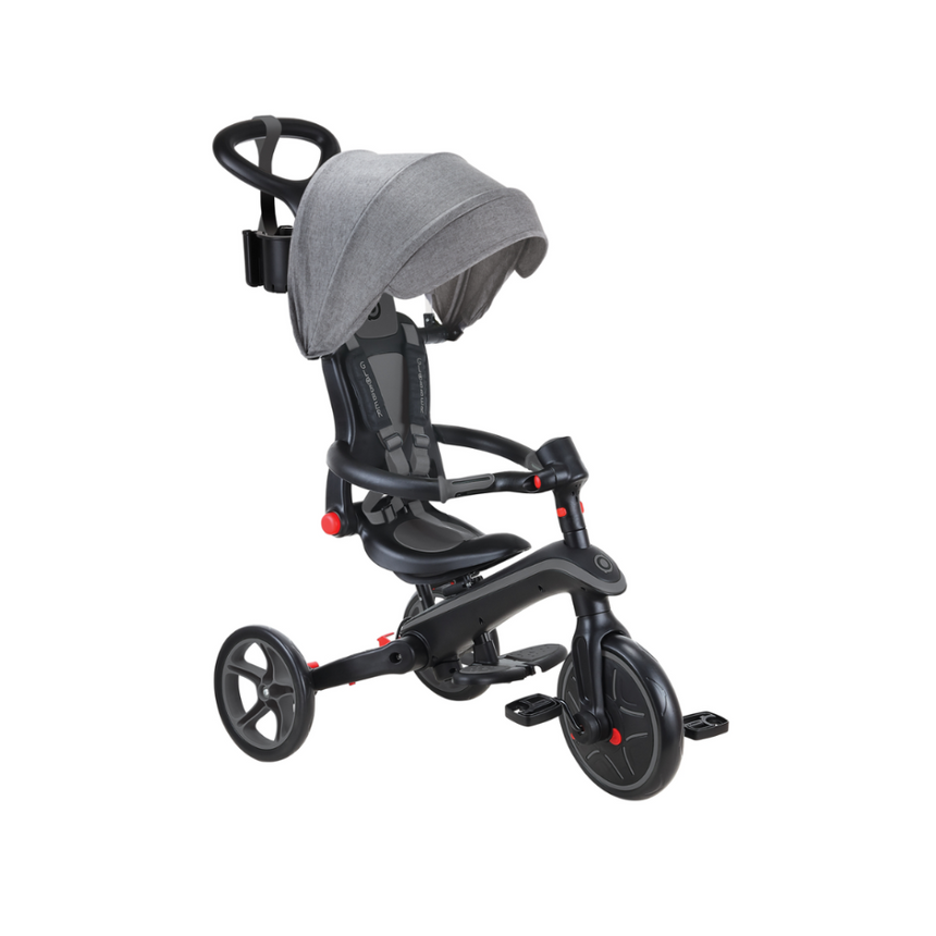 Globber EXPLORER 4 in 1 Foldable Trike - Black/Grey
