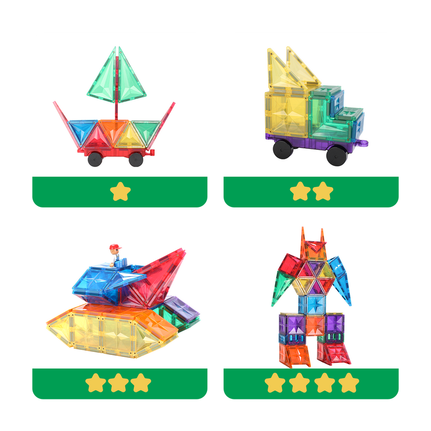 MNTL Classic Space Travelling Magnetic Tile Set 177 Pcs