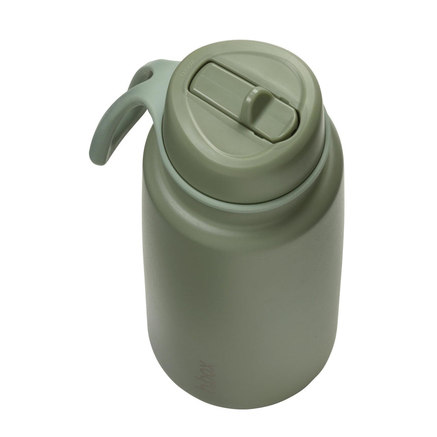 B.Box 1L Insulated Flip Top Drink Bottle - Olive
