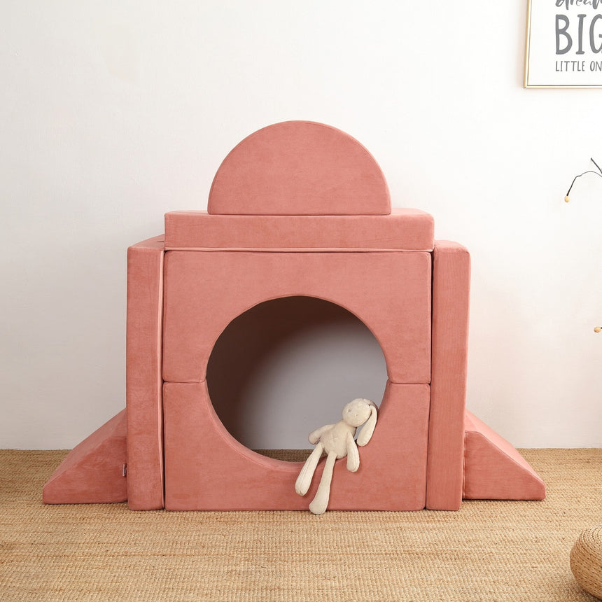 All 4 Kids Ollie10 PCS Modular Play Couch Set - Pink