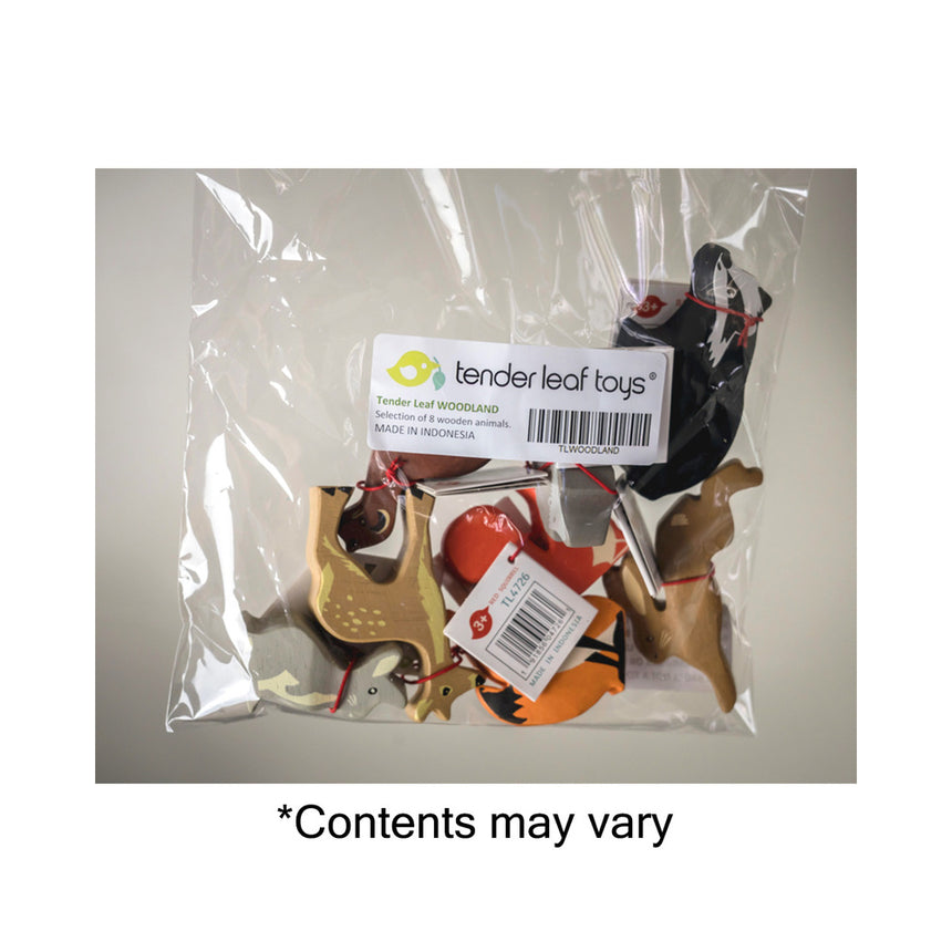 Tender Leaf Toys Wooden Selection of 8 Woodland Animals